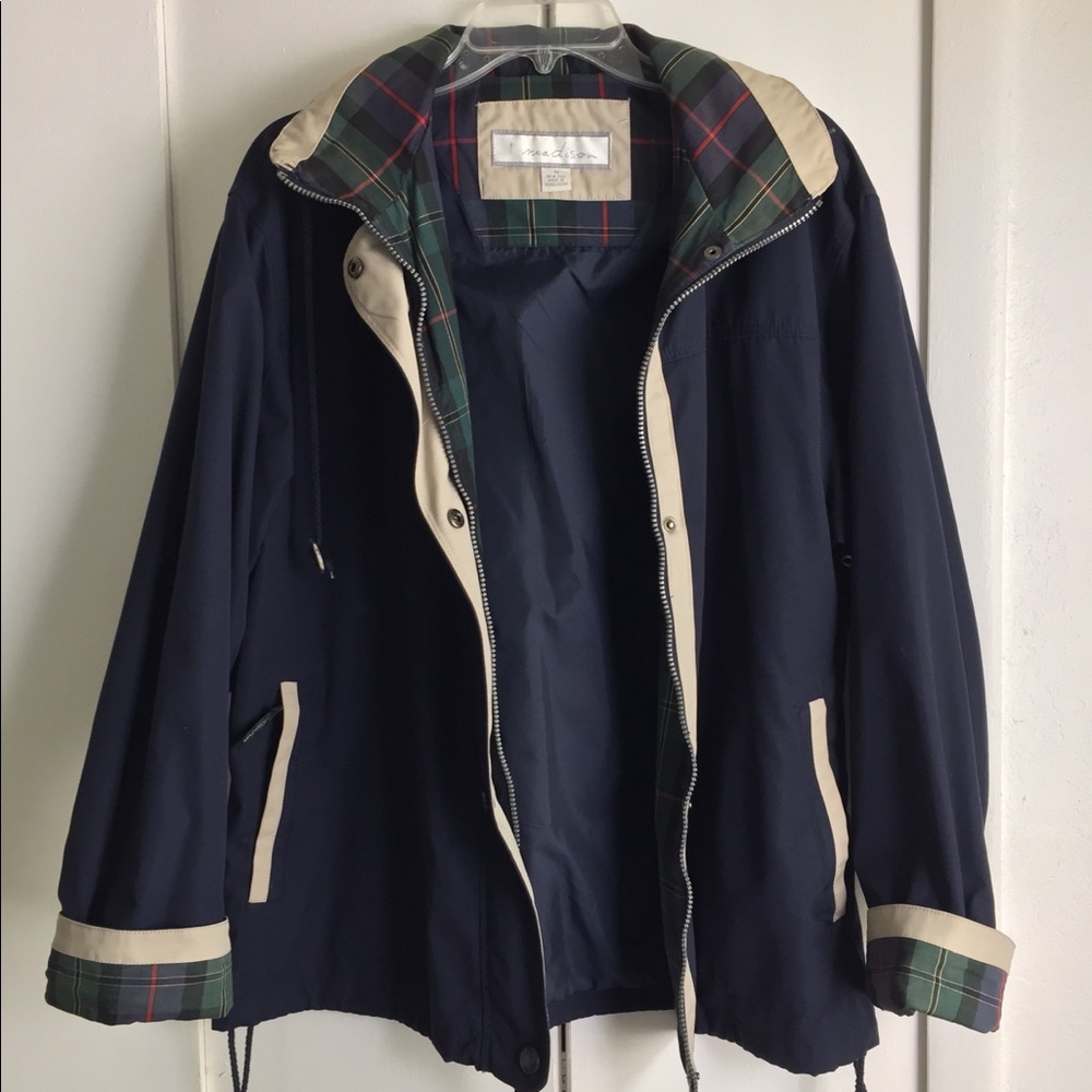 1 Madison Vintage Windbreaker Rain Coat